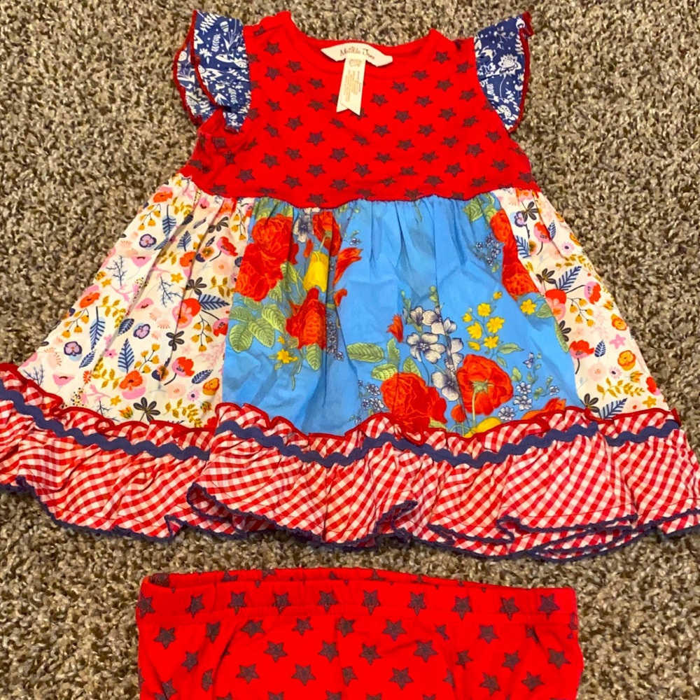 Infant Matilda Jane Dress with Bloomers.